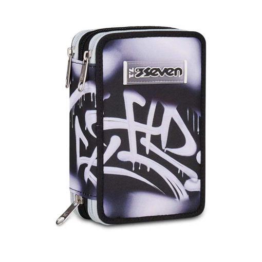 Picture of SEVEN 3 ZIPPER PLUMPY LINE BOY PENCIL CASE